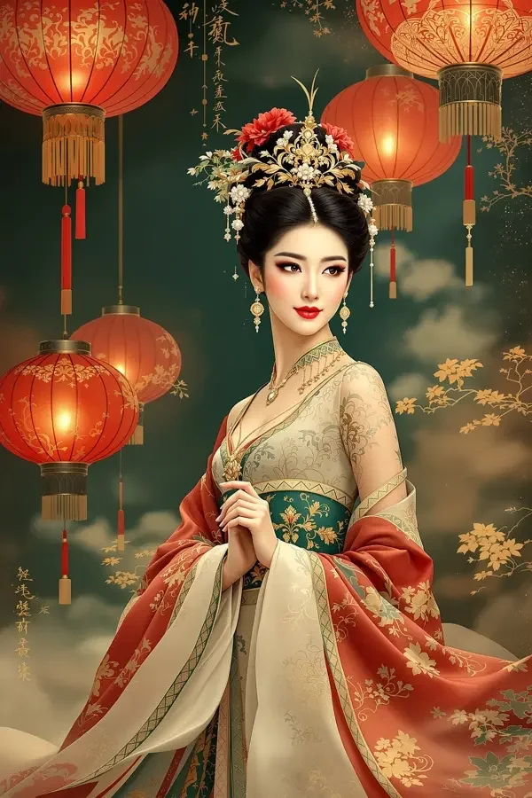 短剧《她话画像堂前》封面，古装题材，40集